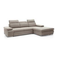 ECKSOFA PABLO mit Schlaffunktion und Bettkasten Beige - Beige, Holzwerkstoff/Kunststoff (250/90cm) - Idohome