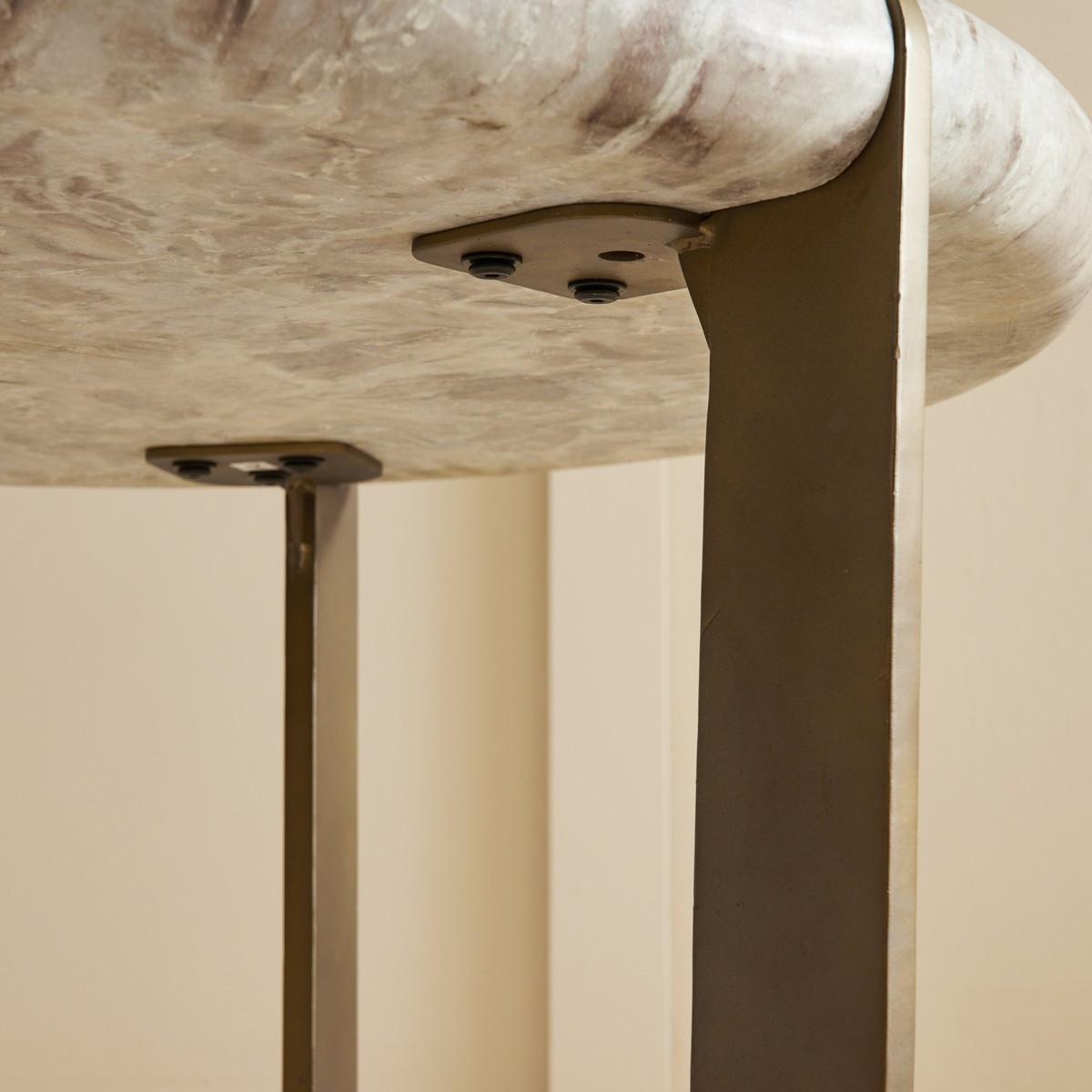 COUCHTISCH GROSS marmor metall 80/80/35 cm - Braun, Stein (80/80/35cm) - Signature