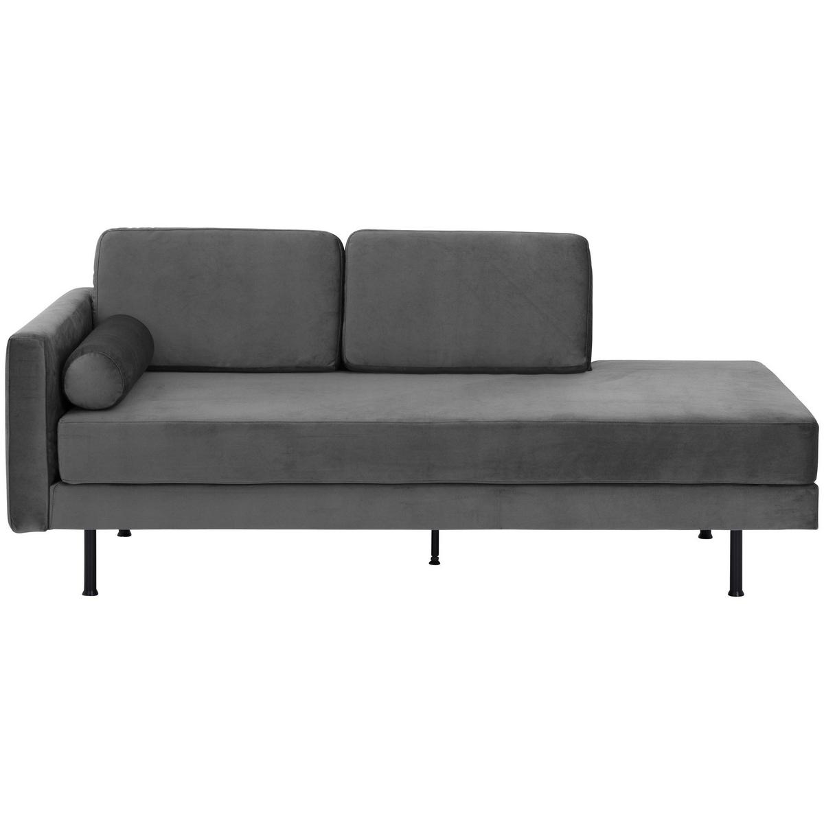 RECAMIERE Armlehne links Keara Samtvelours anthrazit - Anthrazit, Kunststoff (190/87/81cm) - 58aufmkessel