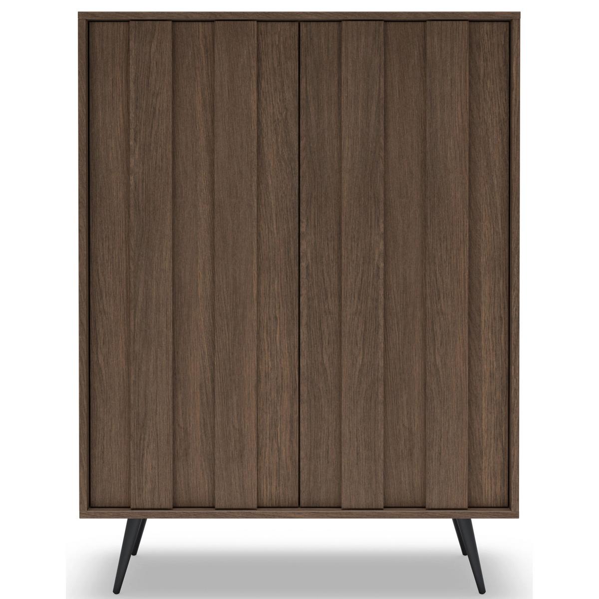 HIGHBOARD Amaro 93 cm - Eichefarben/Schwarz, Holzwerkstoff/Metall (93.5/125.6/40cm) - Selsey