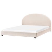 WASSERBETT Stoff 180/200 cm Hellbeige Vaucluse - Beige, Textil (180/200cm) - Beliani