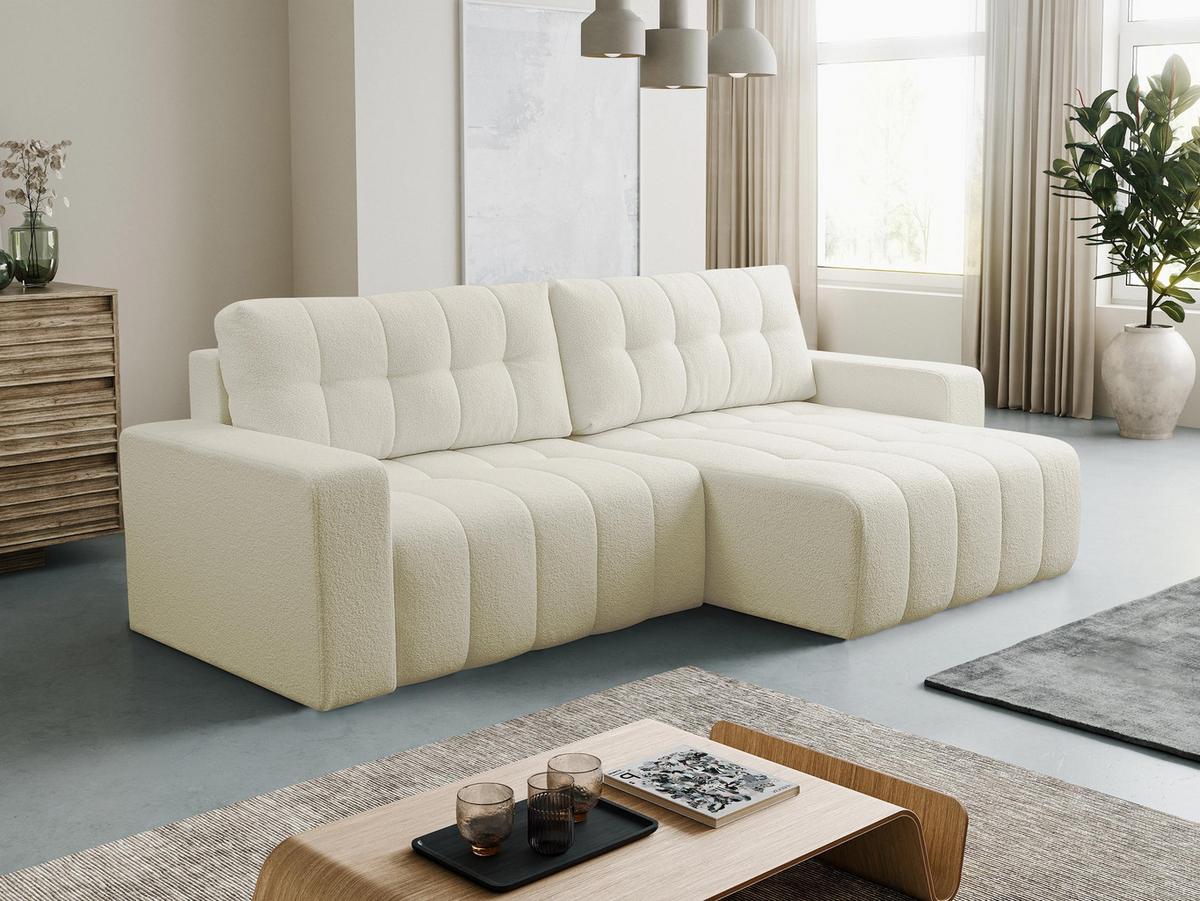 ECKSOFA Masone - Schwarz/Naturfarben, Holz/Kunststoff (245/143cm) - MIRJAN24