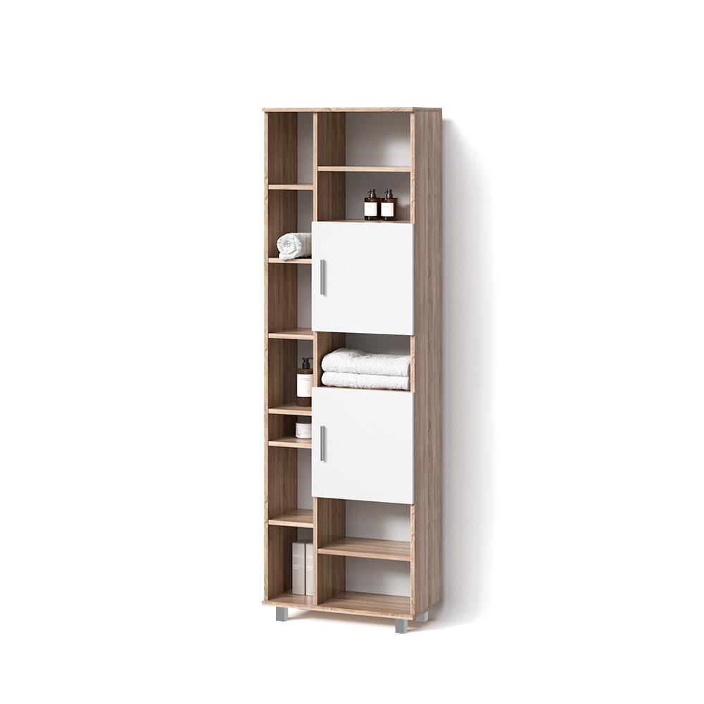 BADSCHRANK Eisak Sonoma 60 x 190 cm - Sonoma Eiche, Holzwerkstoff (60/190/30cm) - Livinity®