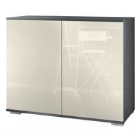 KOMMODE Skadu Creme Hochglanz - Creme, Holzwerkstoff (92.5/75.5/35cm) - Vladon