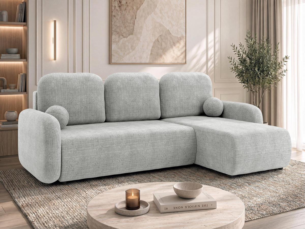 ECKSCHLAFSOFA Gizefa - Hellgrau/Schwarz, Holz/Kunststoff (233/147cm) - MIRJAN24