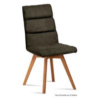 ESSZIMMERSTUHL (8er-Set) Dixie 47x92x60 Eiche geölt/Khaki - Dunkelgrün/Eichefarben, Kunststoff (60/92/47cm) - 58aufmkessel