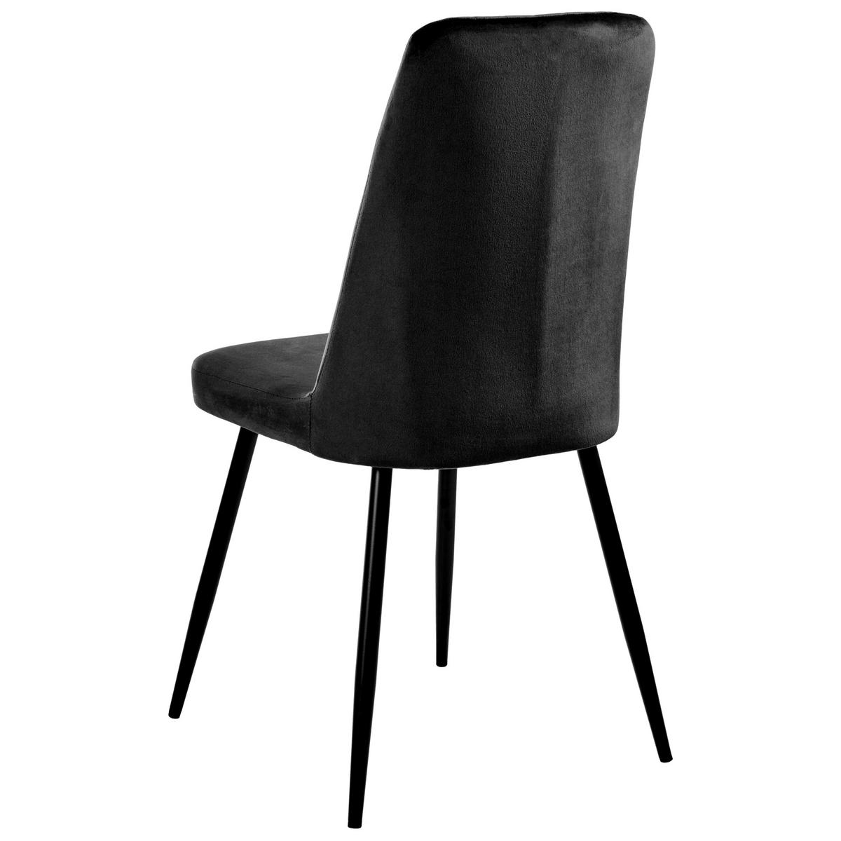 ESSZIMMERSTUHL 4er-Set Schwarz Kirby - Schwarz, Textil (47/91/49cm) - Beliani
