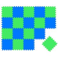 SPIELMATTE ab Null - 180/90/1 cm Puzzlematte Grün - Multicolor, Kunststoff (30/30cm) - Littletom