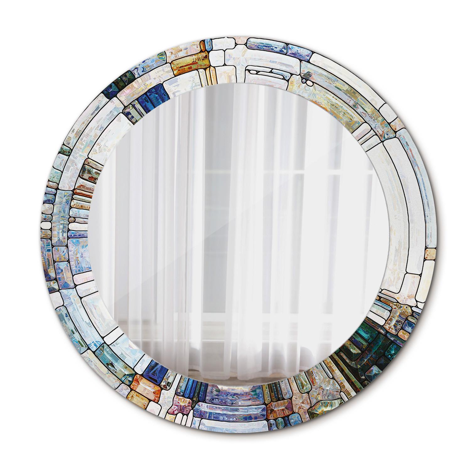 SPIEGEL Ø60 cm Rund mit Aufdruck - Perlmutt, Glas (60/60/0.4cm) - TULUP