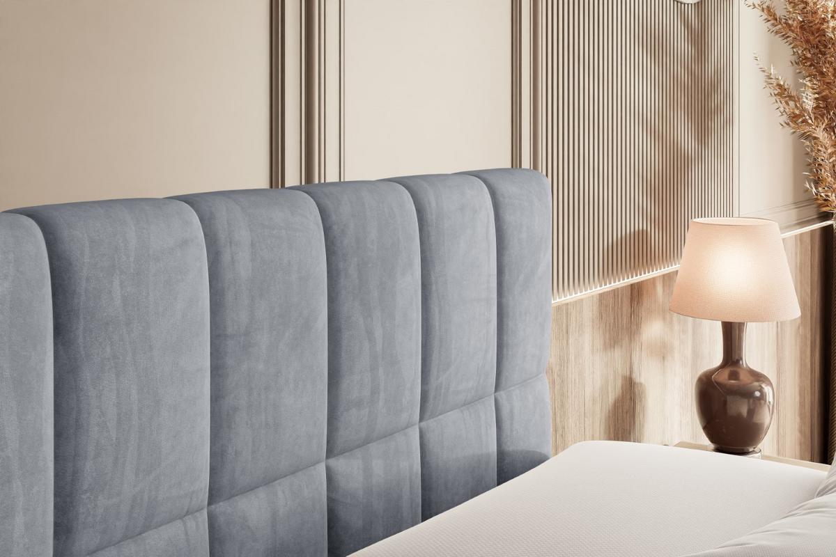 BOXSPRINGBETT MIAMI-Z KING - 180x200 - H3/H4 - Grau - Grau, Holzwerkstoff (180/200cm) - ALTDECOR