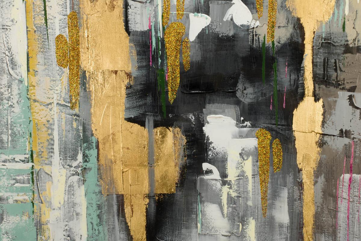ÖLGEMÄLDE 120/80 cm - Gelb, Holz/Textil (120/80cm) - KUNSTLOFT