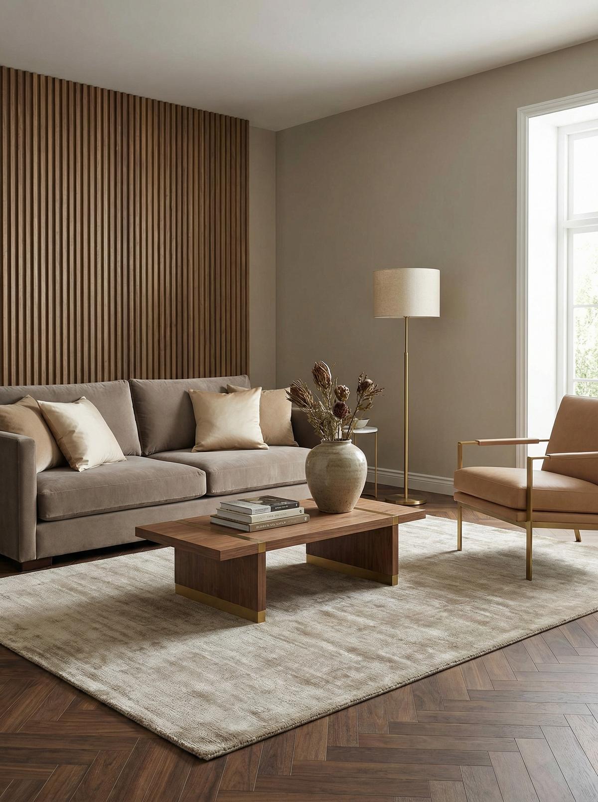 VISKOSETEPPICH handgewebt BARI, einfarbig, Taupe, 120 x 170 cm - Beige, Textil (120/170cm) - KADIMA DESIGN