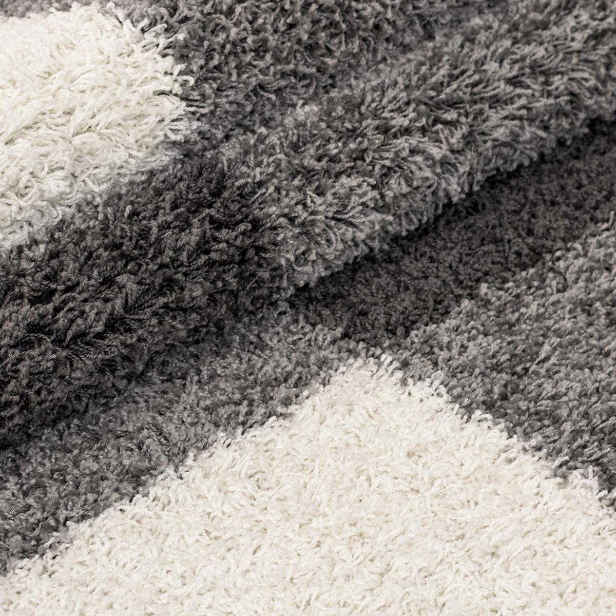 HOCHFLORTEPPICH WERFEN, kariert, Hellgrau, 80 x 150 cm - Grau, Textil (150/80cm) - KADIMA DESIGN