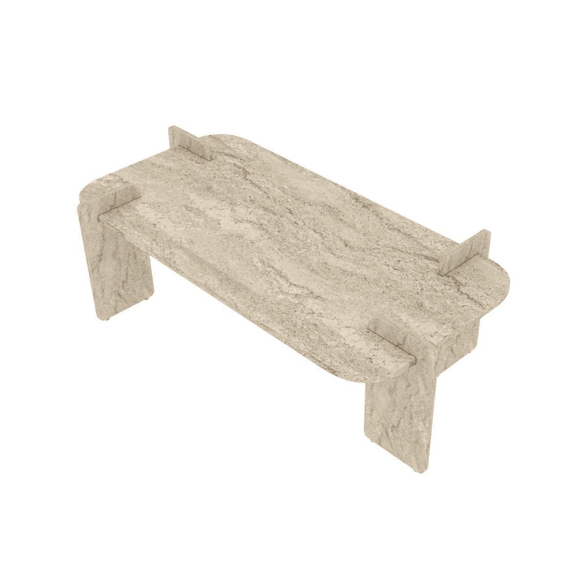 COUCHTISCH mit rechteckiger Tischplatte und abgerundeten Kanten 120/60/35 cm - Beige, Holzwerkstoff (8/60/35cm) - Calicosy