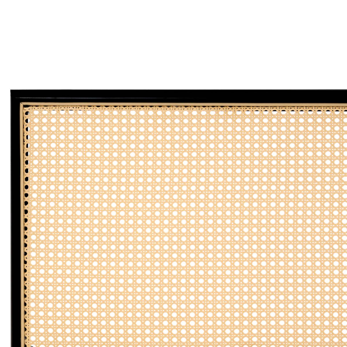 BETT mit Lattenrost 180/200 cm Hellbraun Avanton - Hellbraun/Schwarz, Metall (180/200cm) - Beliani