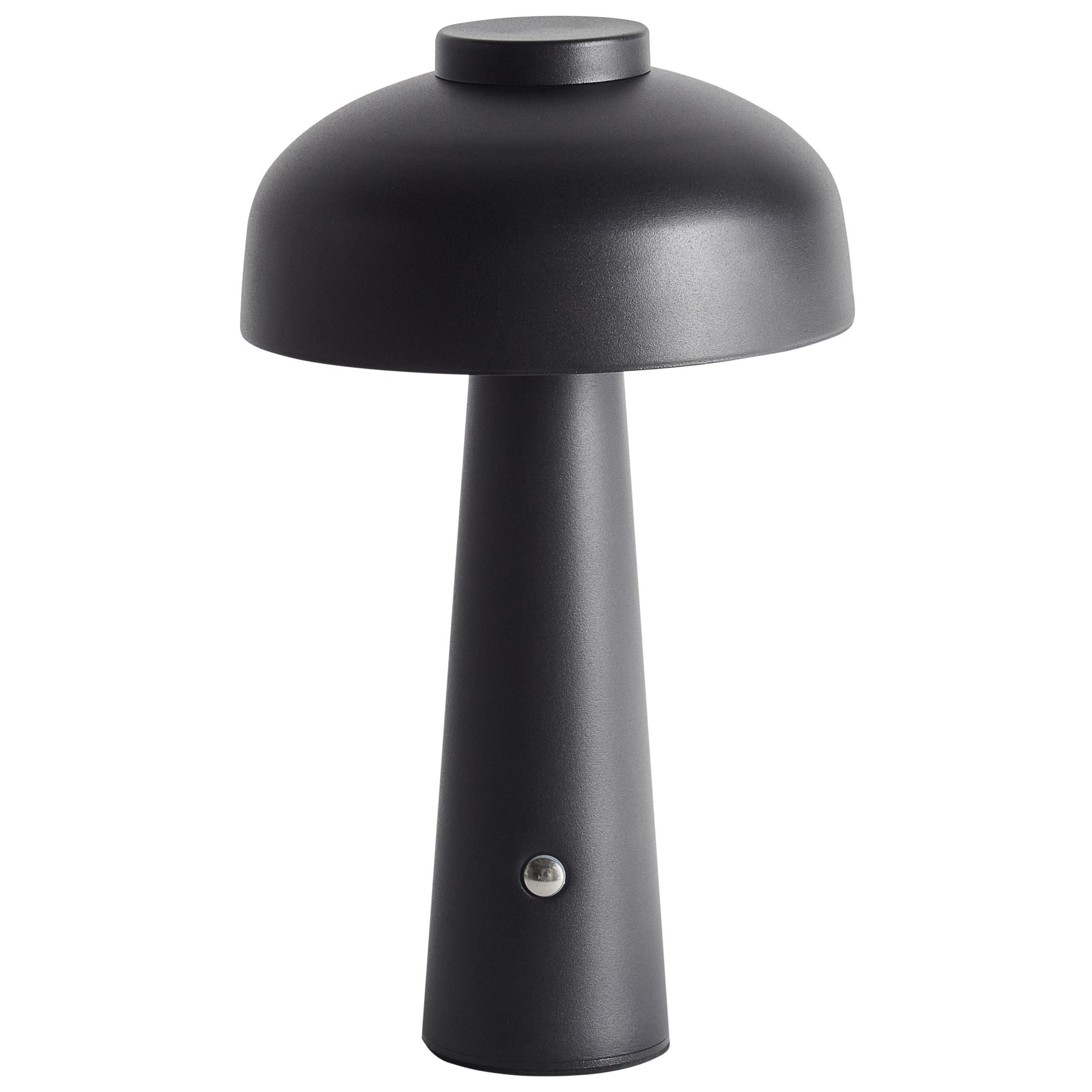 LED-TISCHLEUCHTE Schwarz/Weiß Agusan - Schwarz/Weiß, Metall (14/14/25cm) - Beliani