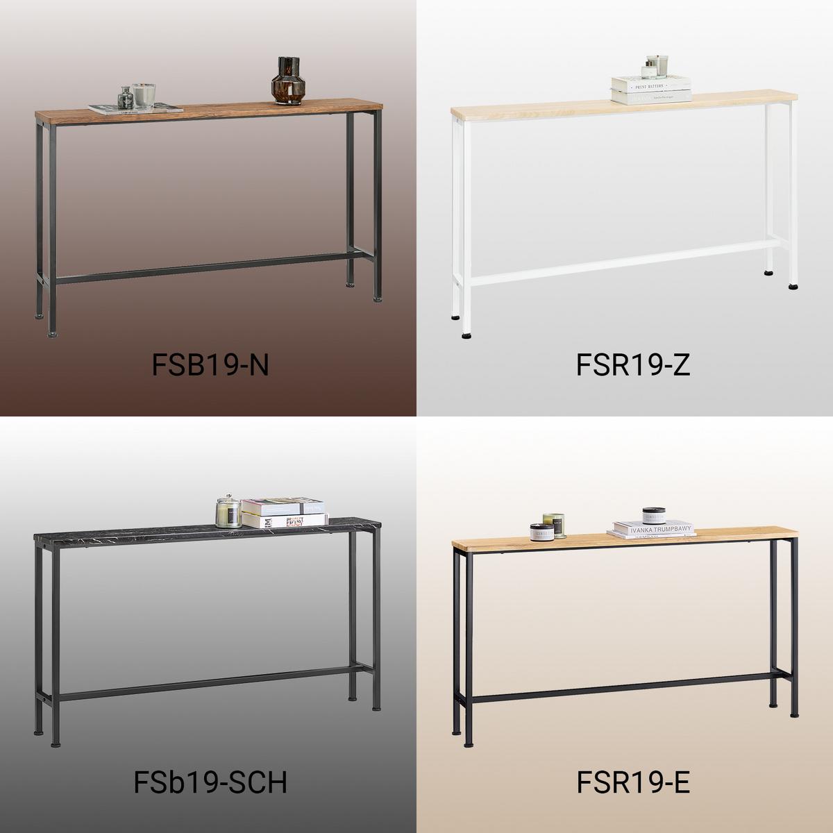 KONSOLENTISCH Schmal, Vintage Metall Flurtisch, 120x65x20cm - Braun, Holzwerkstoff/Metall (20/120/65cm) - SoBuy
