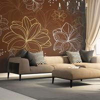VLIESTAPETE Braun 400/309 cm - Weiß/Braun, Textil (400/1cm) - KUNSTLOFT