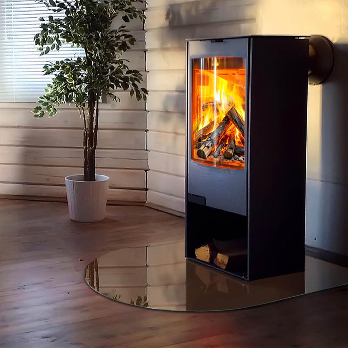 GLASPLATTE für Kamin 100x100 cm - Braun, Glas (100/100/0.4cm) - TULUP