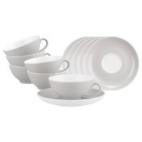 TEETASSEN MIT UNTERTASSEN Liberty Pure Colors New Grey 140 ml 6er Set - Grau, Keramik (13/6.3/13cm) - Seltmann Weiden
