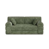 SCHLAFSOFA 2-in-1 Doppelschlafsofa Chenille Ausklappbar - Grün, Textil (168/81/80cm) - Urban Meuble