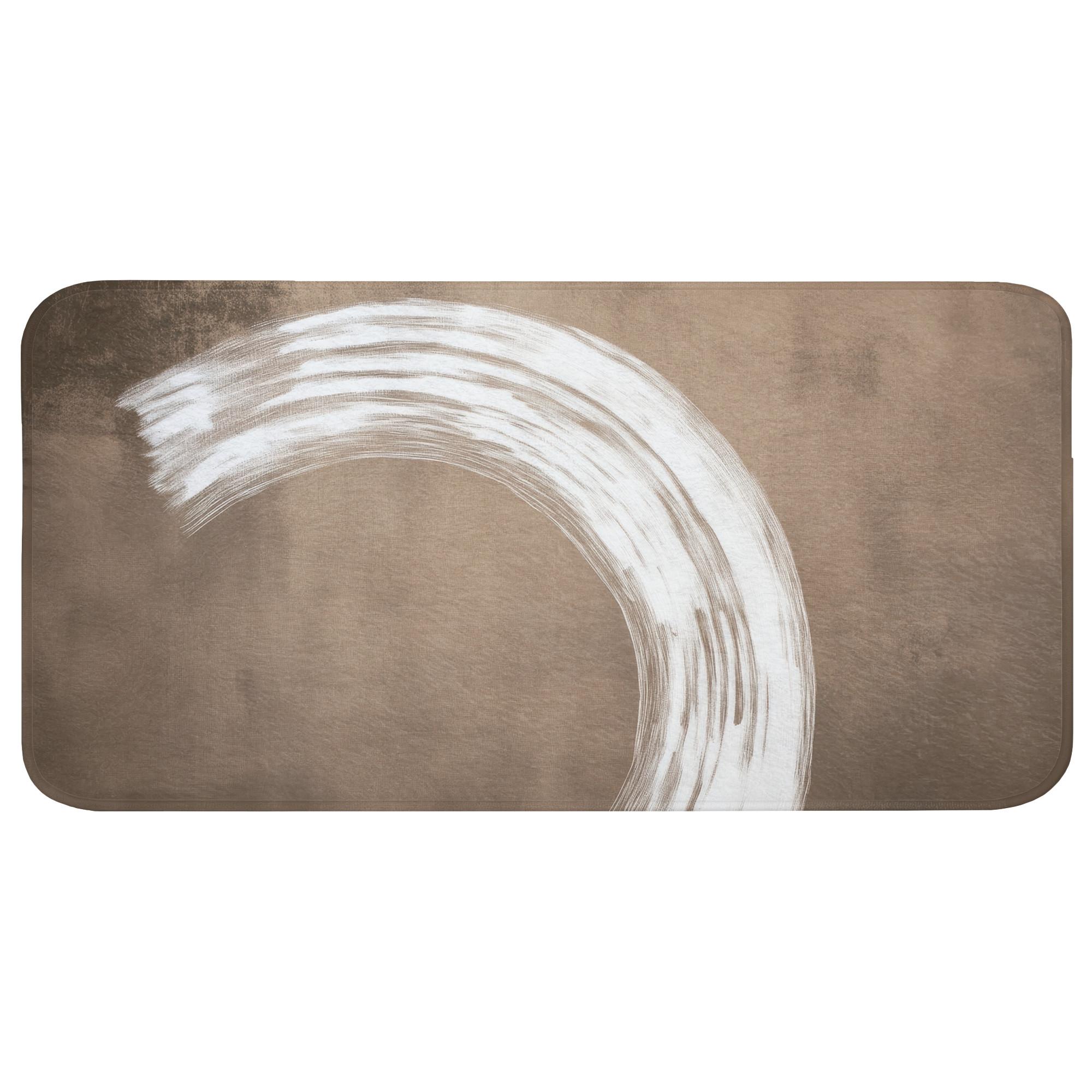 BADEMATTE Farbe - Braun - Japandi Badezimmerteppich 120x60 cm - Mokka, Textil (120/60cm) - OnlyWow
