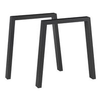 TISCHGESTELL-SET 2 TLG. Kraftisried - Schwarz, Metall (70/72/8cm) - [en.casa]