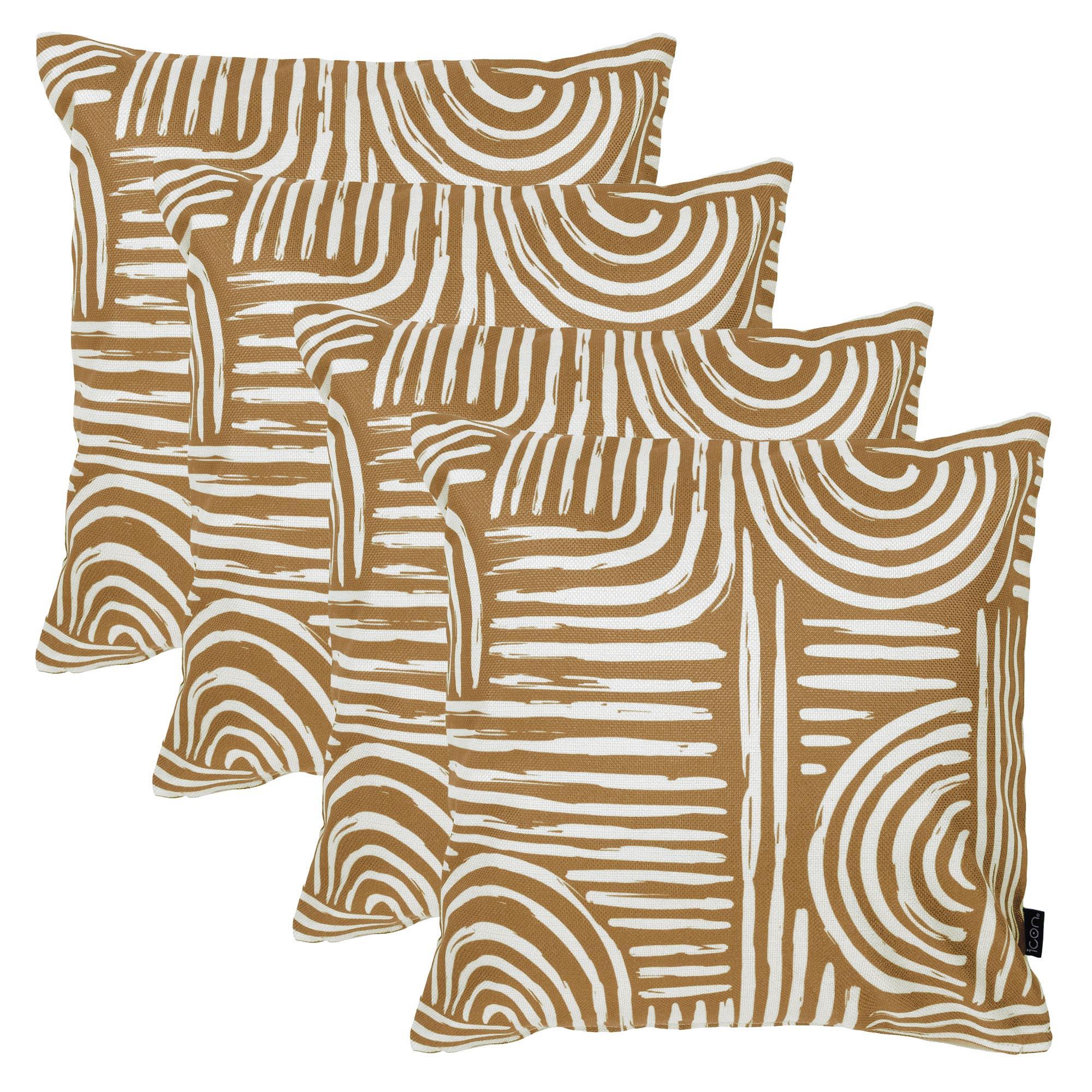 OUTDOORKISSEN 4er Set - Braun, Textil (43/43cm) - icon