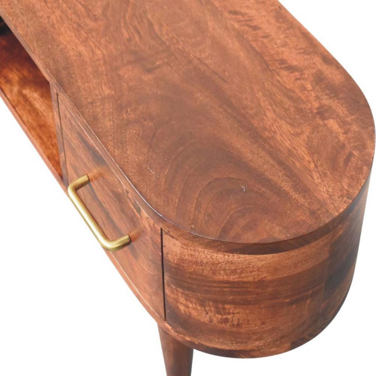 MEDIENKONSOLE mit Wine-Wood-Oak-Finish, 2 Schubladen, 1 offene Ablage, dunkelbraun - Dunkelbraun, Holz (100/40/30cm) - Artisan Furniture