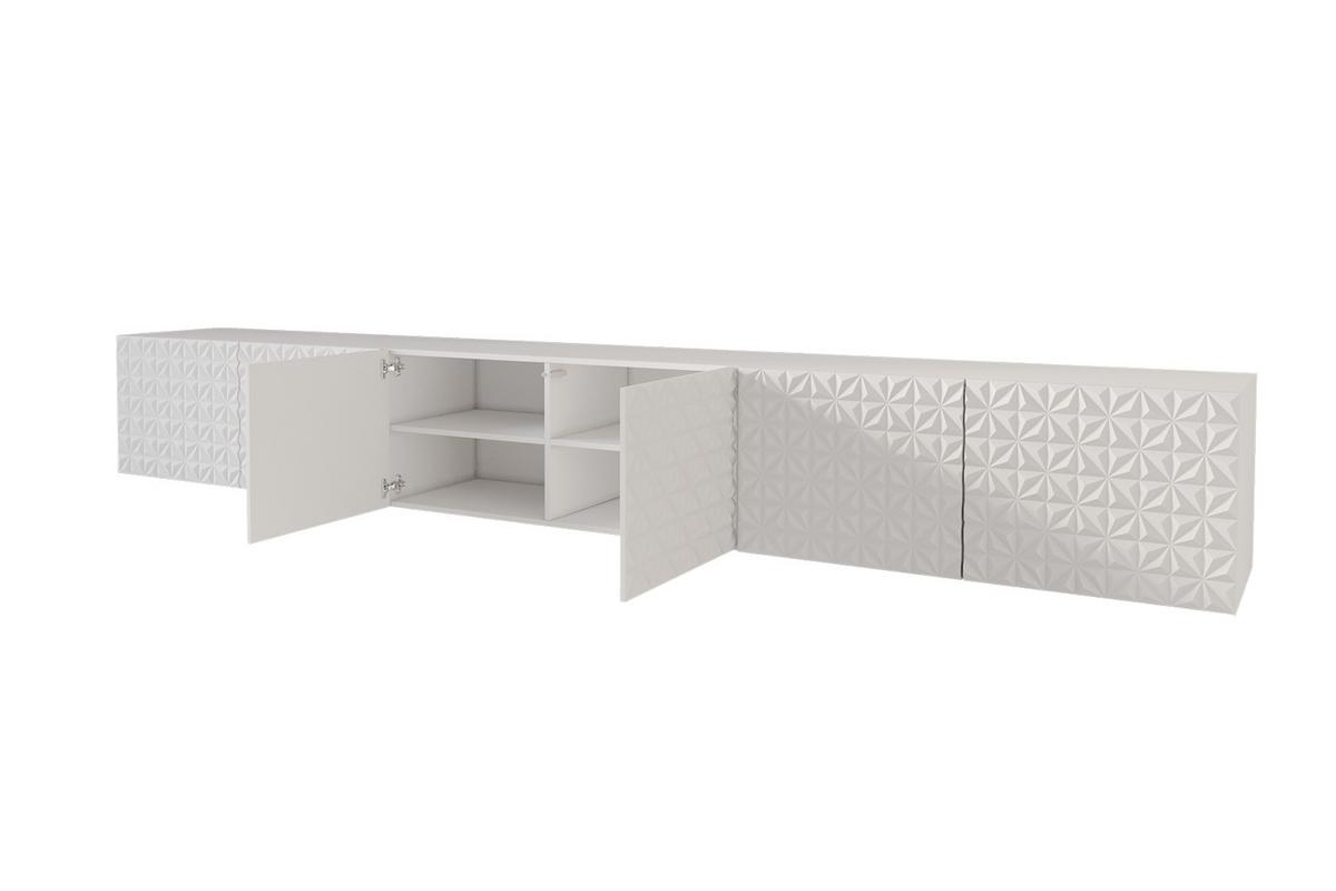 LOWBOARD VIRA-W 3x100x40x40 cm - Weiß - Weiß, Holzwerkstoff (300/40/40cm) - ALTDECOR