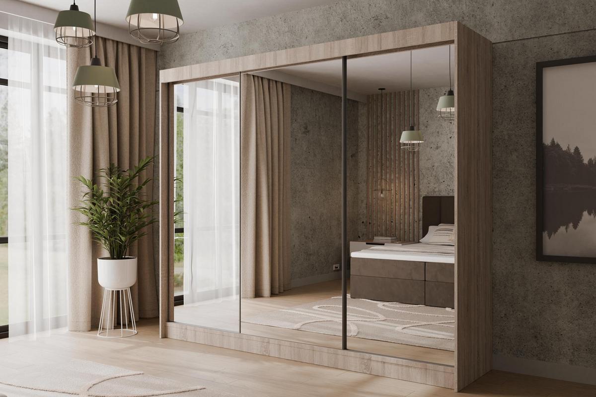 KLEIDERSCHRANK AMOHA - 250 cm - Sonoma Eiche - Sonoma Eiche, Holzwerkstoff (250/215/61cm) - ALTDECOR