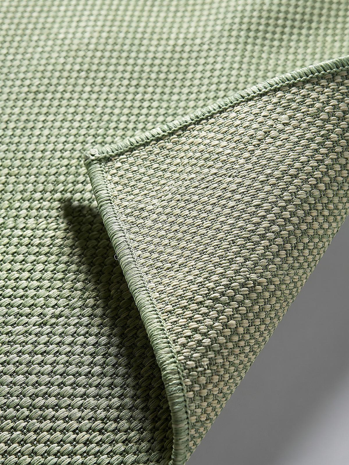 FLACHWEBTEPPICH Uni BORNO Polypropylen Grün 120 x 170 cm - Grün, Textil (120/170cm) - KADIMA DESIGN