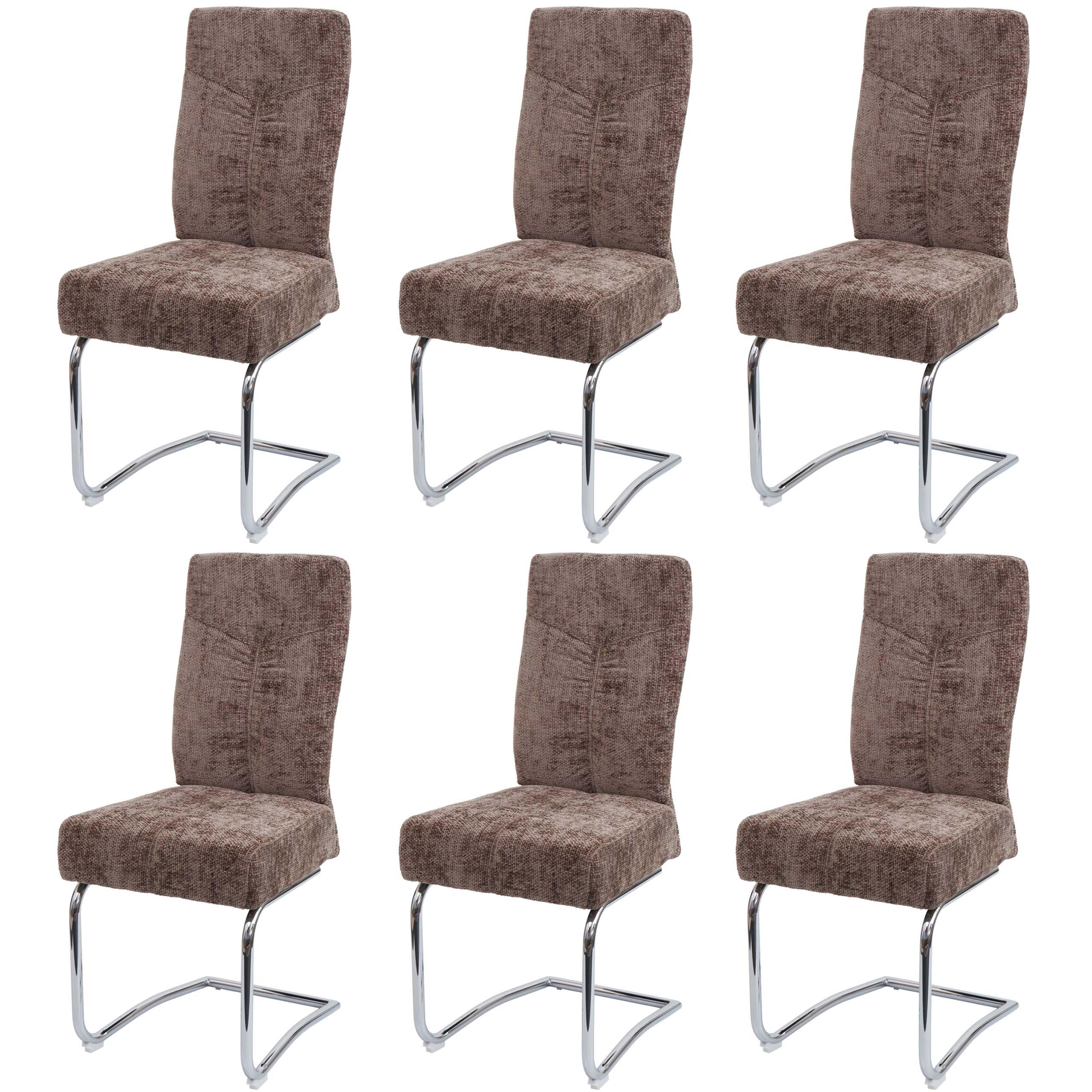 ESSZIMMERSTUHL Braun 6er-Set - Braun, Textil (46/105/60cm) - MCW