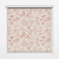 INNENROLLO - Fensterrollo - Rollo - 150x140 cm - Gezeichnete Pilze - Pink, Kunststoff (150/140/0.5cm) - TULUP