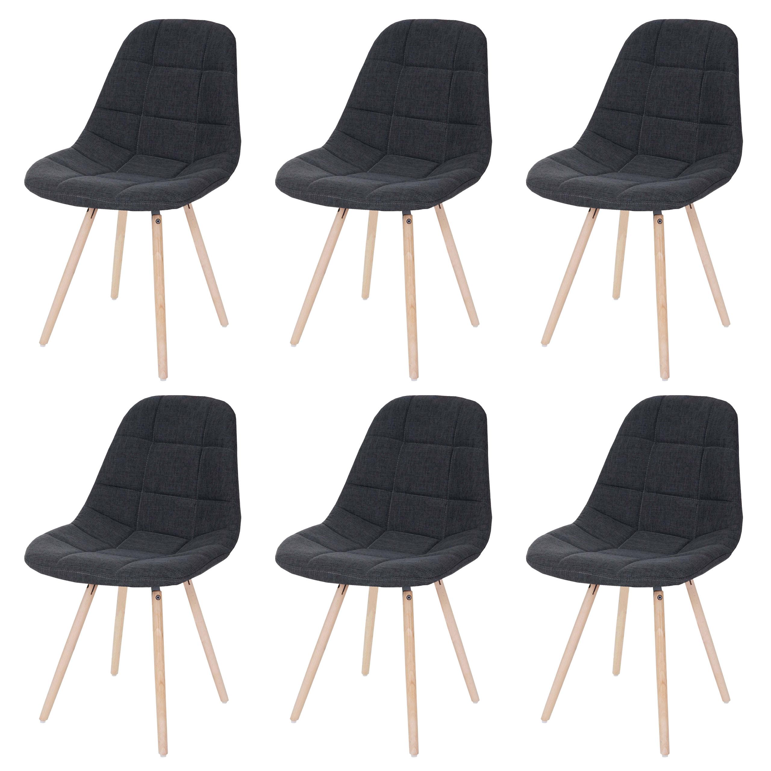 ESSZIMMERSTUHL I Anthrazit 6er-Set - Dunkelgrau/Anthrazit, Textil (47/82/53cm) - MCW