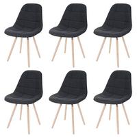 ESSZIMMERSTUHL I Anthrazit 6er-Set - Dunkelgrau/Anthrazit, Textil (47/82/53cm) - MCW