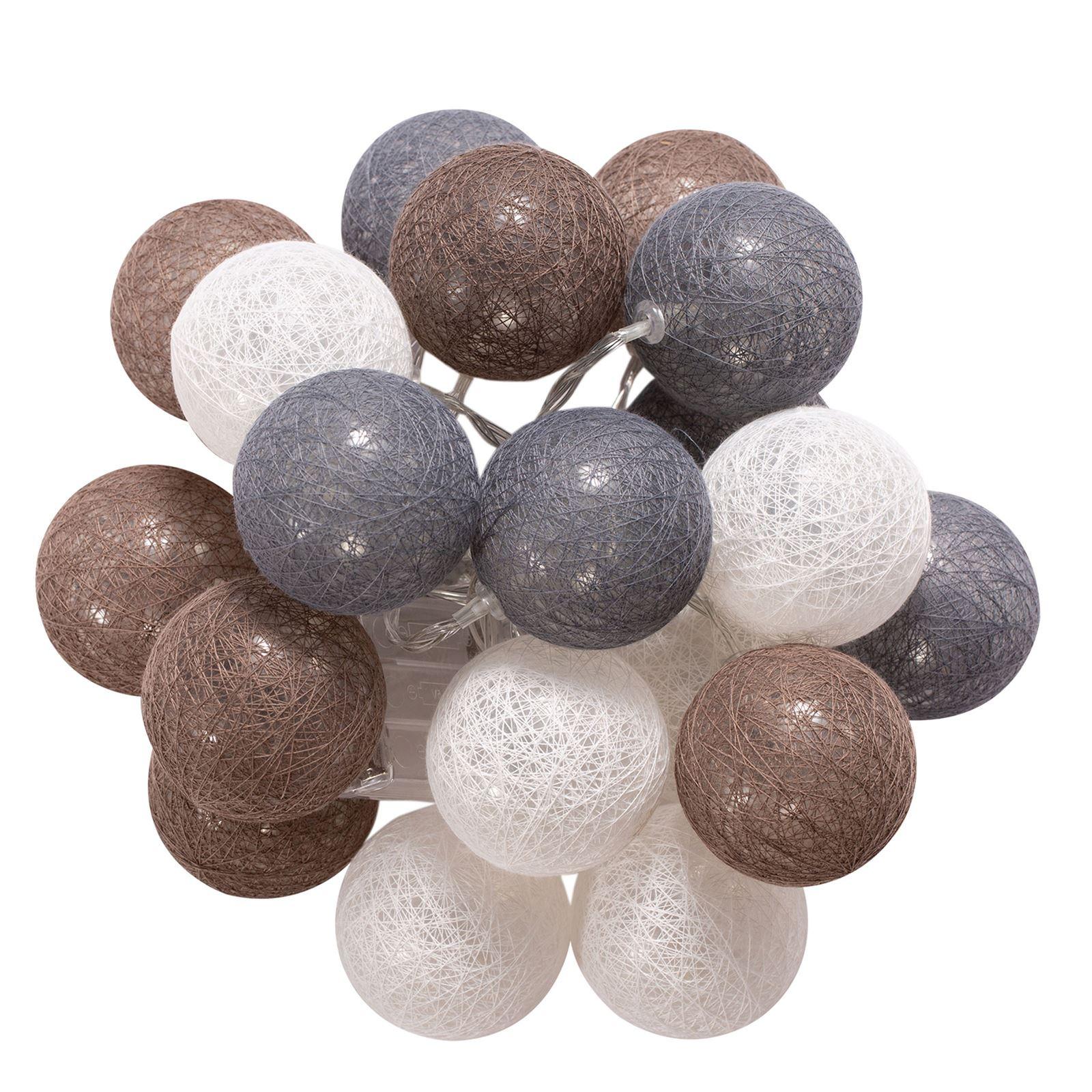 LICHTERKETTE AMICI - Grau, Kunststoff (6cm) - IDIMEX