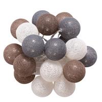 LICHTERKETTE AMICI - Grau, Kunststoff (6cm) - IDIMEX