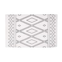 BADEMATTE 50/80 cm Boho-Muster, Baumwolle - Weiß, Textil (50/80cm) - Homescapes
