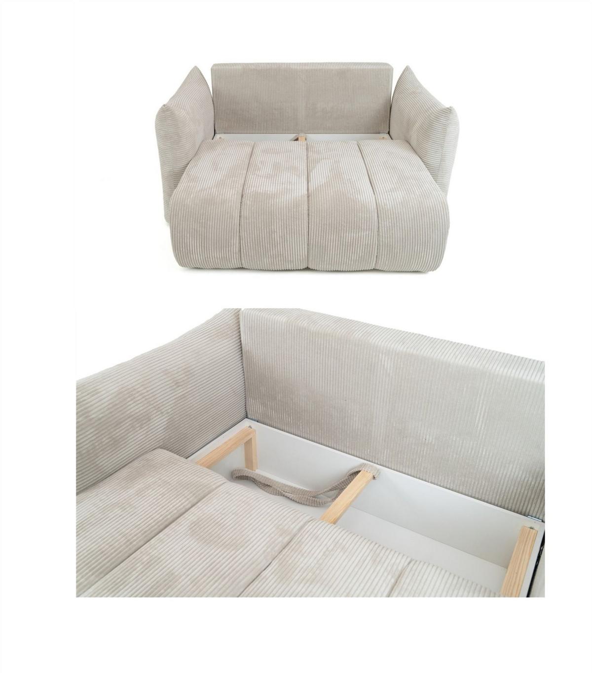 SOFA 2er-sitzer Ontario Mit Liegefunktion - Hellrosa, Holzwerkstoff/Textil (162/86/101cm) - Fun Möbel