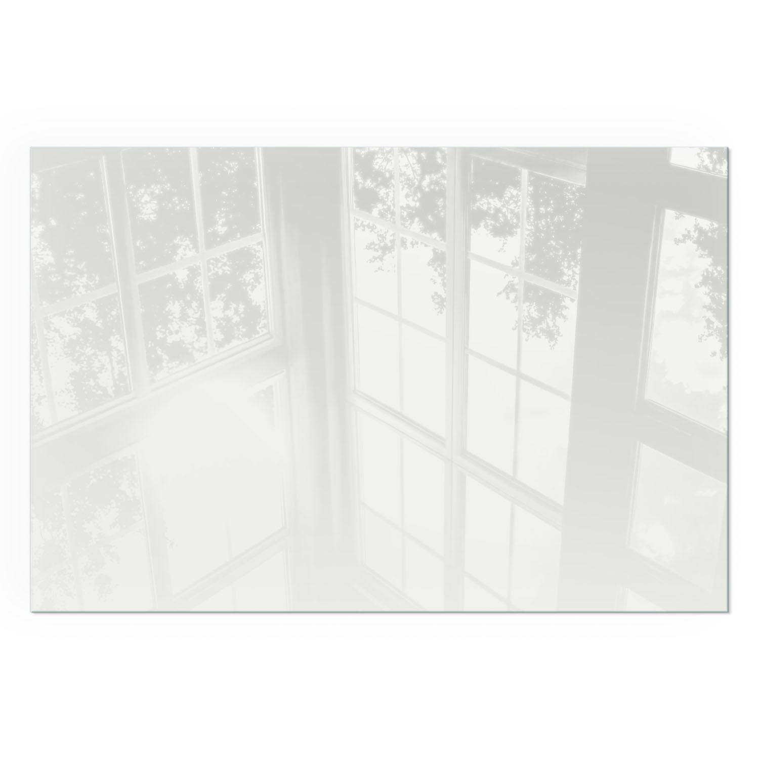 GLASPLATTE für Kamin 120x80 cm - Grau, Glas (120/80/0.4cm) - TULUP