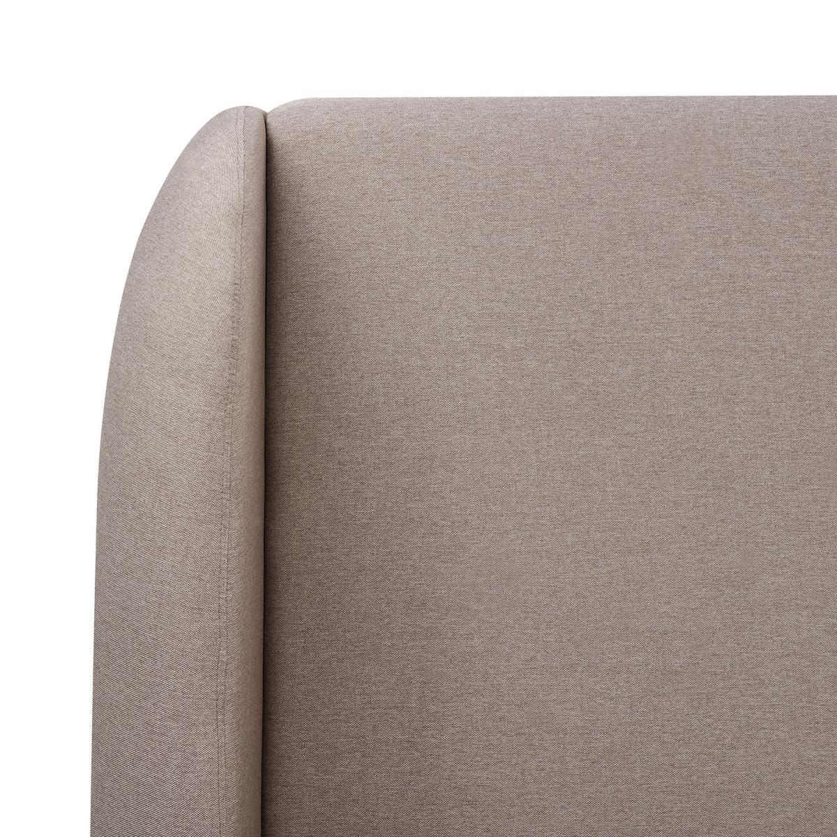 BETT mit Stauraum 180/200 cm Stoff Taupe Monestier - Taupe, Textil (180/200cm) - Beliani