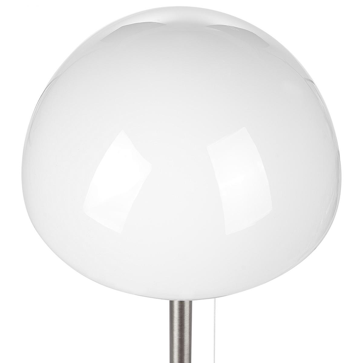 TISCHLAMPE Moruga 17/17/39 cm - Silberfarben, Glas (17/13/39cm) - Beliani