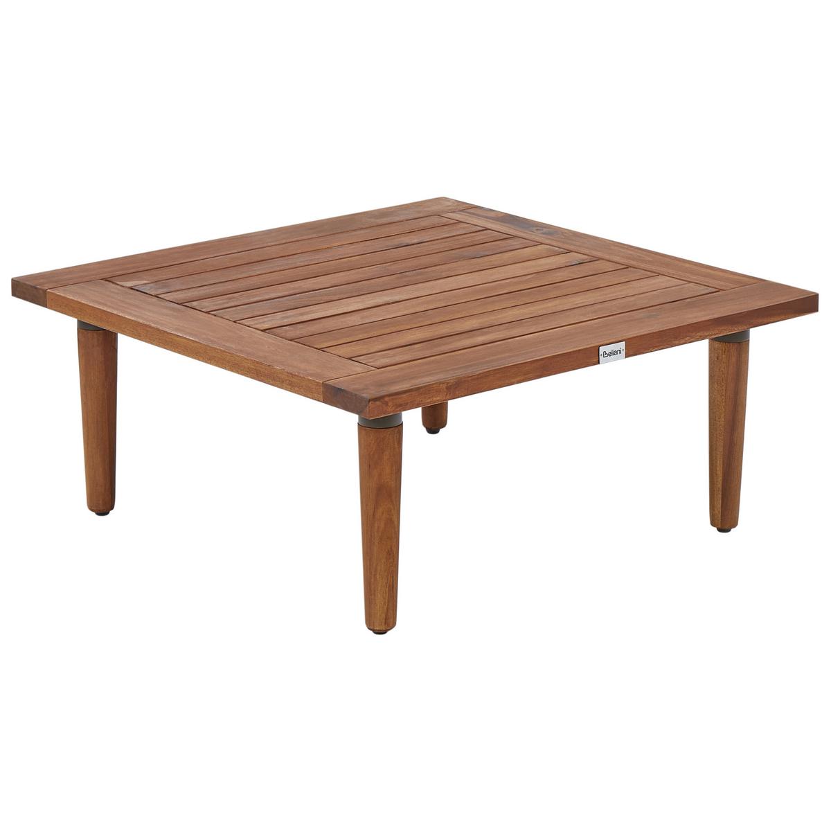 4-SITZER LOUNGE SET zertifiziertes Akazienholz hellbraun modular Auflagen olivgrün Frascati - Hellbraun/Grün, Holz - Beliani