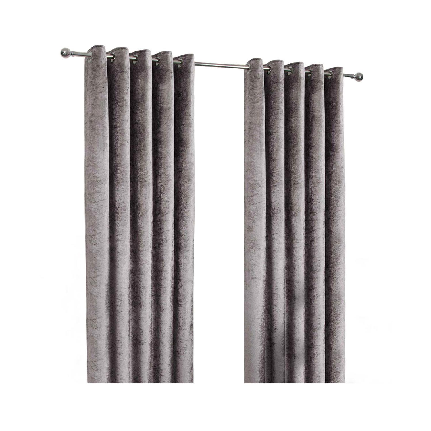 ÖSENVORHANG Pannesamt verdunkelnd gefüttert, 228/137 cm - Silberfarben, Textil (228/137cm) - Homescapes