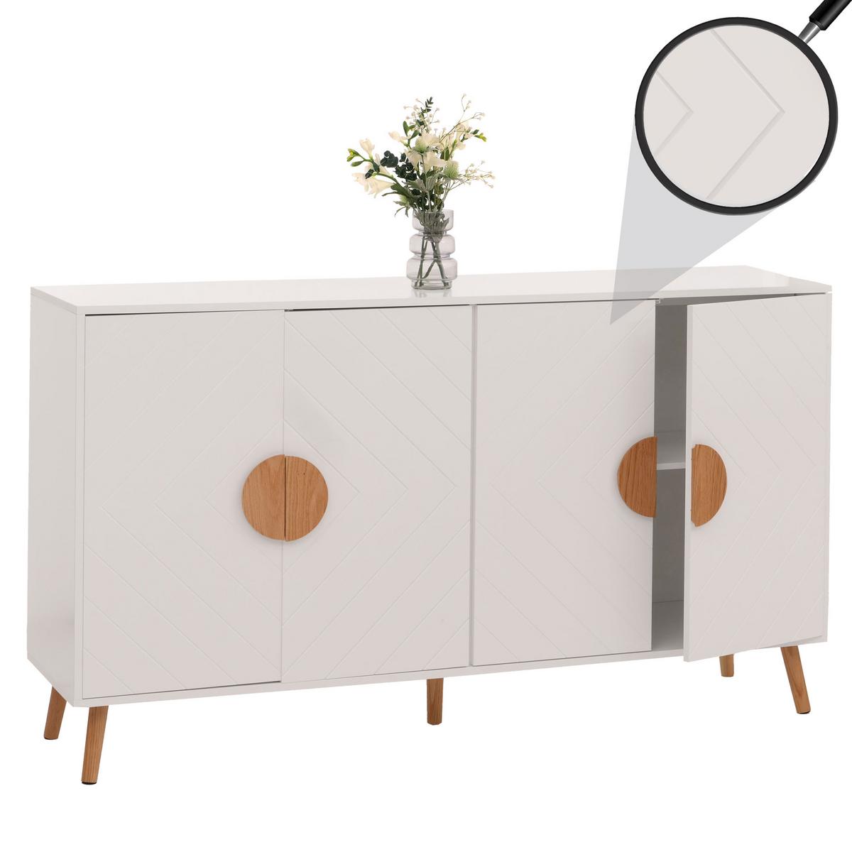 SIDEBOARD Weiß - Weiß, Holz (150/88/40cm) - MCW