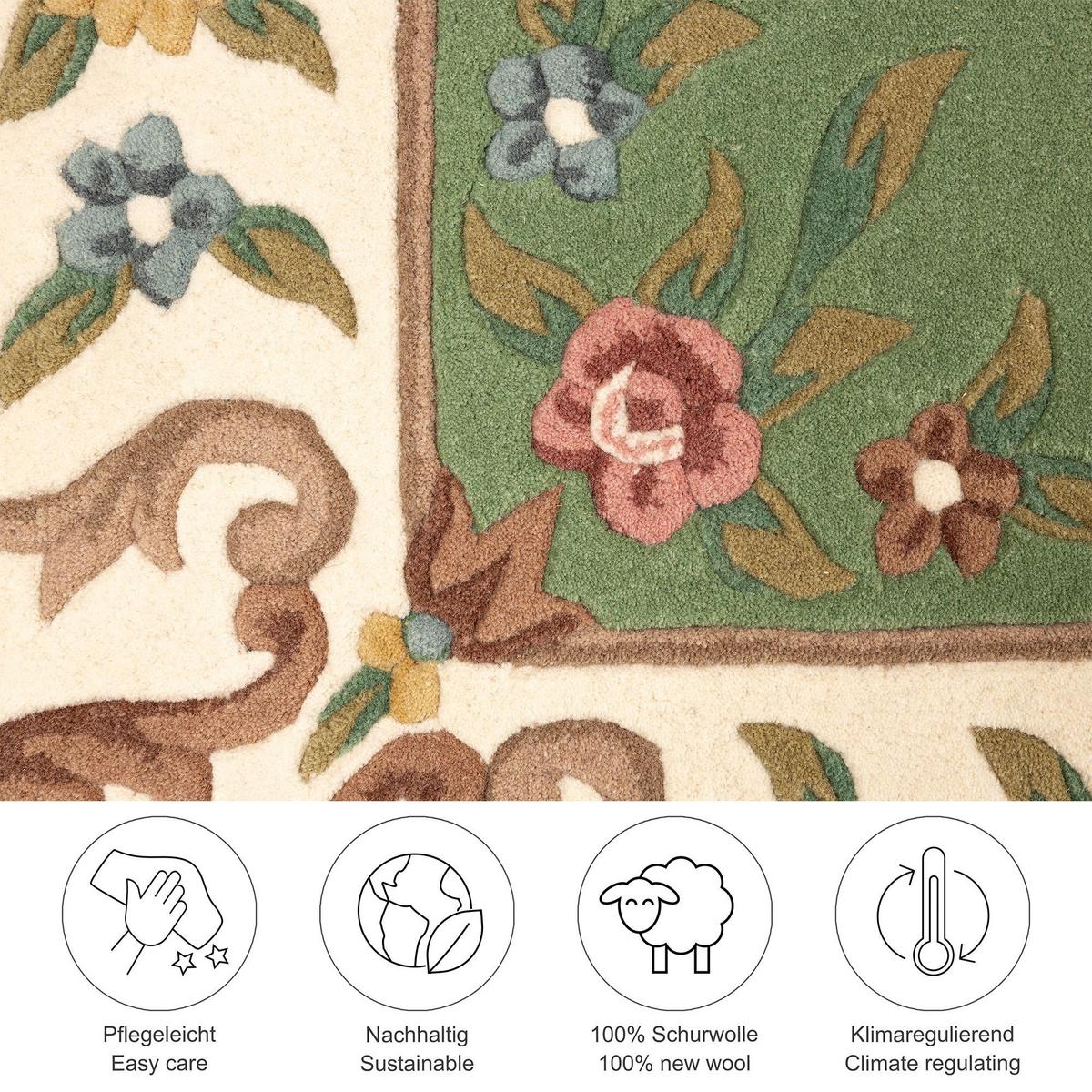 HANDTUFTTEPPICH Bloomingville 190x250 cm - Grün, Textil (190/250cm) - THEKO
