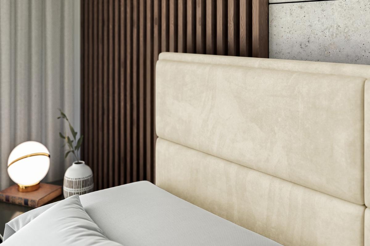 BOXSPRINGBETT AURA KING - 180 x 200 - H3/H4 - Beige - Beige, Holzwerkstoff (180/200cm) - ALTDECOR