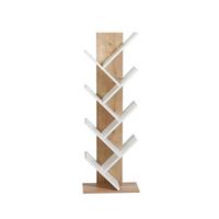 BÜCHERREGAL in eiche- und weissoptik 22/46/129,8 cm - Eichefarben, Holzwerkstoff (22/129.8/134cm) - Calicosy