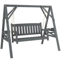 SCHAUKELBANK Tannenholz Metall Grau - Grau, Holz (120/160/183cm) - Outsunny
